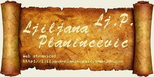 Ljiljana Planinčević vizit kartica
